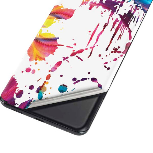 Chromatic Splatter White Galaxy S21 Ultra 5G Skin