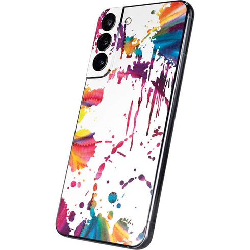 Chromatic Splatter White Galaxy S22 Plus Skin