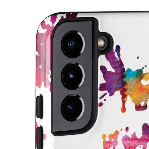 Chromatic Splatter White Galaxy S22 Pro Case
