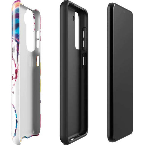 Chromatic Splatter White Galaxy S22 Pro Case