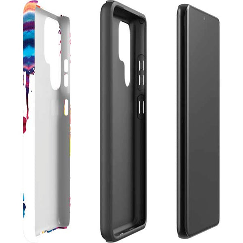 Chromatic Splatter White Galaxy S22 Ultra Pro Case