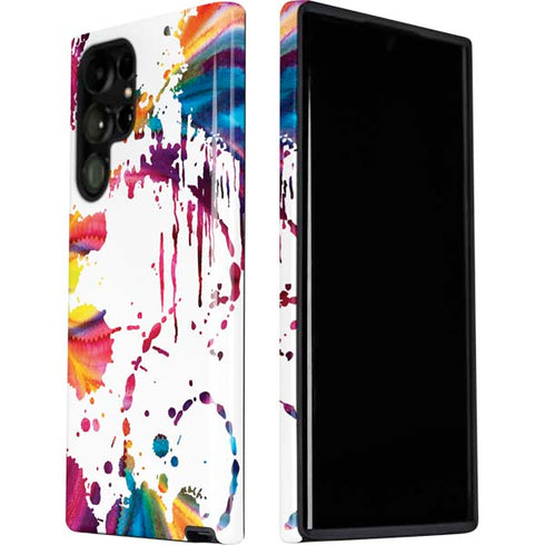 Chromatic Splatter White Galaxy S22 Ultra Pro Case