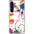 Chromatic Splatter White Galaxy S23 Clear Case