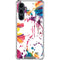 Chromatic Splatter White Galaxy S23 FE Clear Case