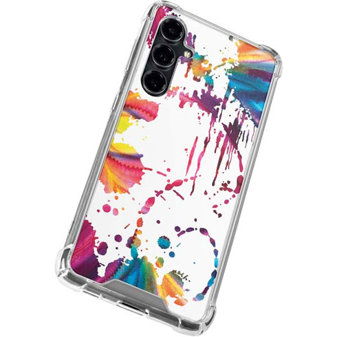 Chromatic Splatter White Galaxy S23 FE Clear Case