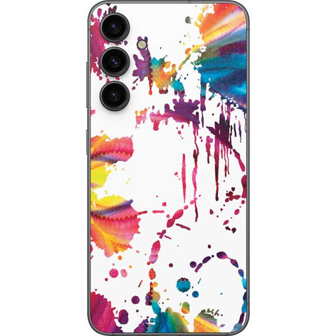Chromatic Splatter White Galaxy S23 FE Skin