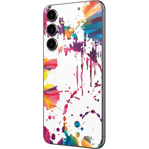 Chromatic Splatter White Galaxy S23 FE Skin