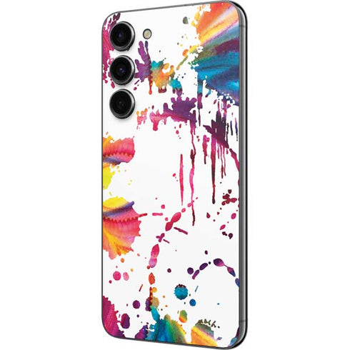 Chromatic Splatter White Galaxy S23 Plus Skin