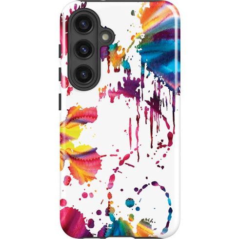 Chromatic Splatter White Galaxy S24 Plus Impact Case