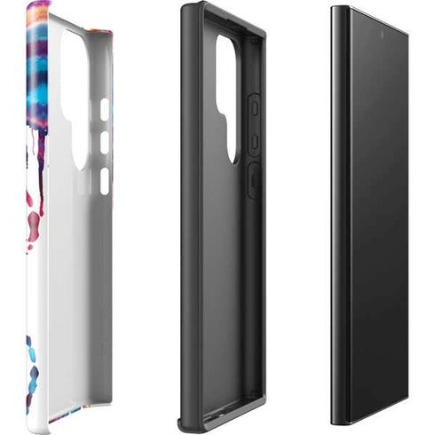 Chromatic Splatter White Galaxy S24 Ultra Impact Case