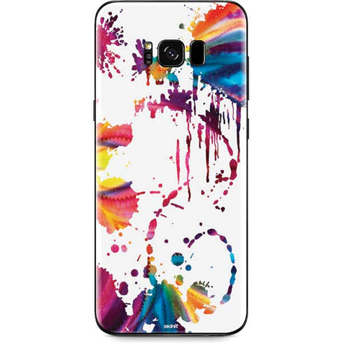 Chromatic Splatter White Galaxy S8 Plus Skin