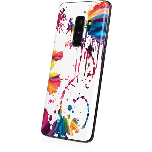 Chromatic Splatter White Galaxy S9 Plus Skin