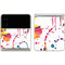 Chromatic Splatter White Galaxy Z Flip3 5G Skin