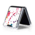 Chromatic Splatter White Galaxy Z Flip5 5G Clear Case