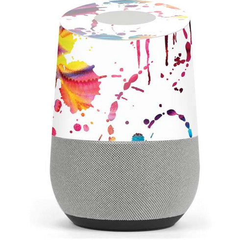 Chromatic Splatter White Google Home Skin