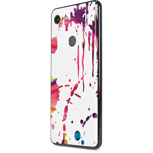 Chromatic Splatter White Google Pixel 3 XL Skin