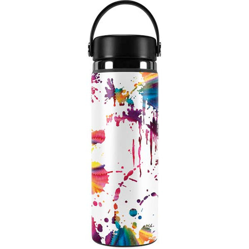 Chromatic Splatter White Hydro Flask 20oz Wide Mouth Skin