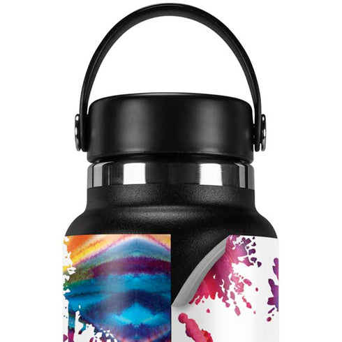 Chromatic Splatter White Hydro Flask 32oz Wide Mouth Skin