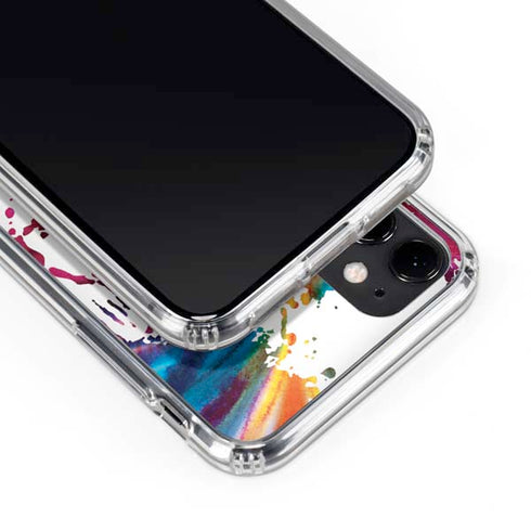 Chromatic Splatter White iPhone 11 Clear Case