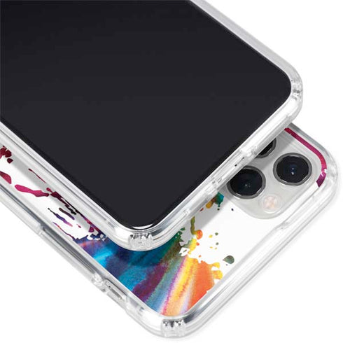 Chromatic Splatter White iPhone 11 Pro Clear Case