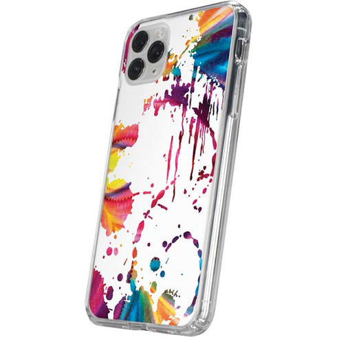 Chromatic Splatter White iPhone 11 Pro Clear Case