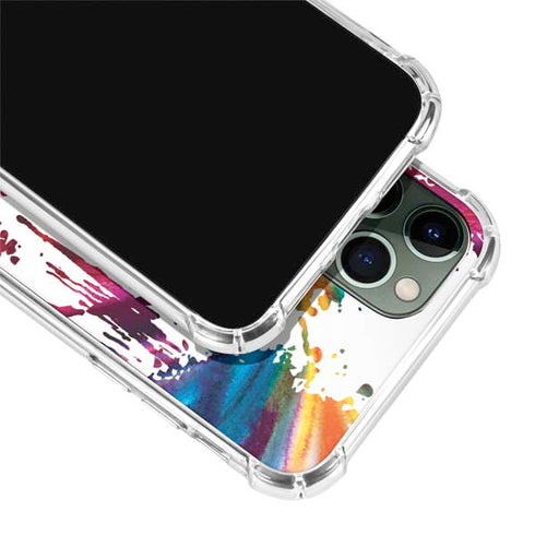 Chromatic Splatter White iPhone 11 Pro Max Clear Case