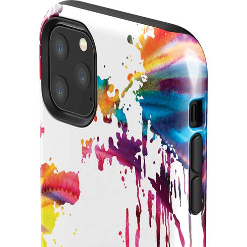 Chromatic Splatter White iPhone 11 Pro Max Impact Case