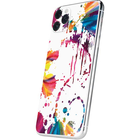 Chromatic Splatter White iPhone 11 Pro Max Skin
