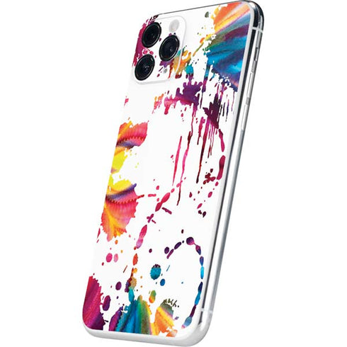 Chromatic Splatter White iPhone 11 Pro Skin