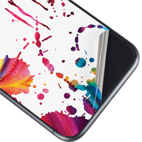 Chromatic Splatter White iPhone 11 Skin