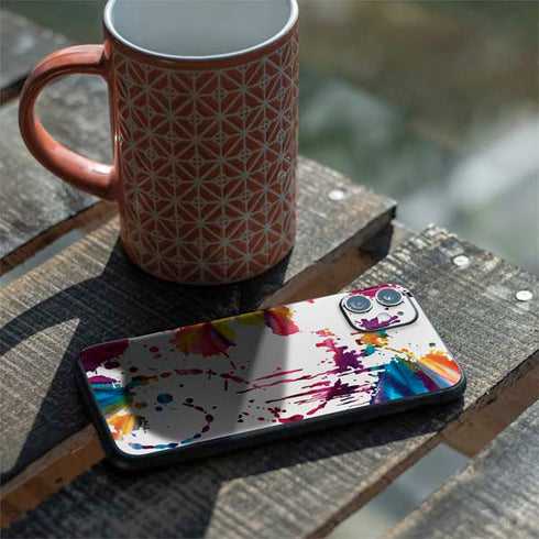 Chromatic Splatter White iPhone 11 Skin