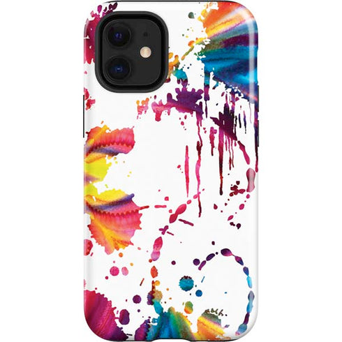 Chromatic Splatter White iPhone 12 Mini Impact Case