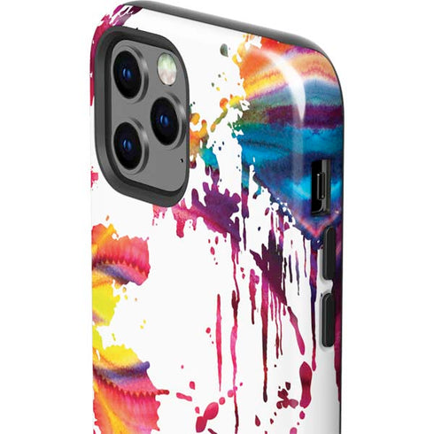 Chromatic Splatter White iPhone 12 Pro Max Impact Case