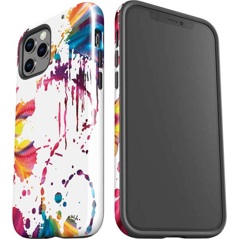 Chromatic Splatter White iPhone 12 Pro Max Impact Case