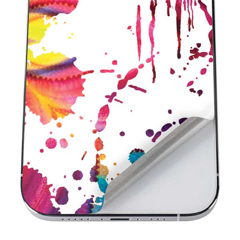 Chromatic Splatter White iPhone 12 Pro Max Skin