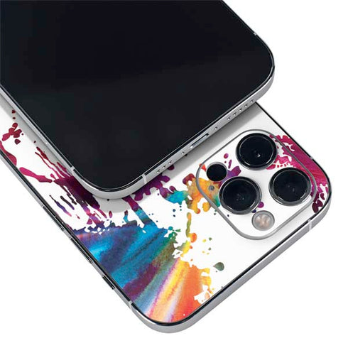 Chromatic Splatter White iPhone 12 Pro Max Skin