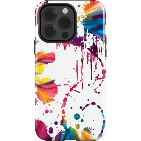Chromatic Splatter White iPhone 13 Pro Impact Case