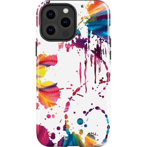 Chromatic Splatter White iPhone 13 Pro Max Impact Case