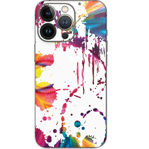 Chromatic Splatter White iPhone 13 Pro Skin