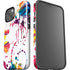 Chromatic Splatter White iPhone 15 Plus Impact Case