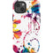 Chromatic Splatter White iPhone 14 Impact Case