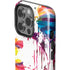 Chromatic Splatter White iPhone 14 Pro Impact Case