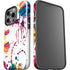 Chromatic Splatter White iPhone 14 Pro Impact Case