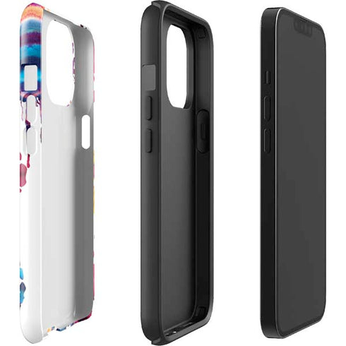 Chromatic Splatter White iPhone 15 Pro Max Impact Case