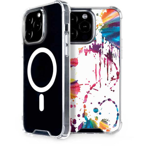 Chromatic Splatter White iPhone 15 Pro Max MagSafe Case