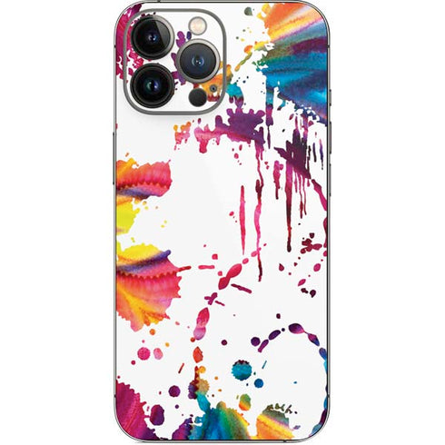 Chromatic Splatter White iPhone 14 Pro Max Skin