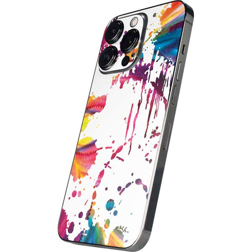 Chromatic Splatter White iPhone 14 Pro Max Skin