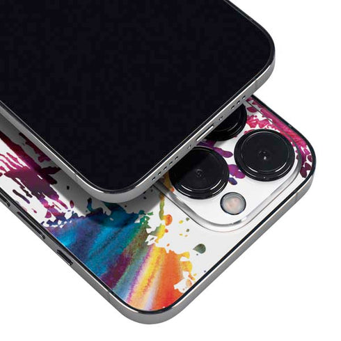 Chromatic Splatter White iPhone 14 Pro Max Skin