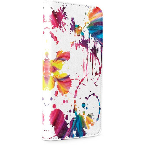 Chromatic Splatter White iPhone 15 Pro Max Folio Case