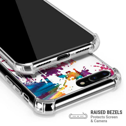Chromatic Splatter White iPhone 7/8 Plus Clear Case